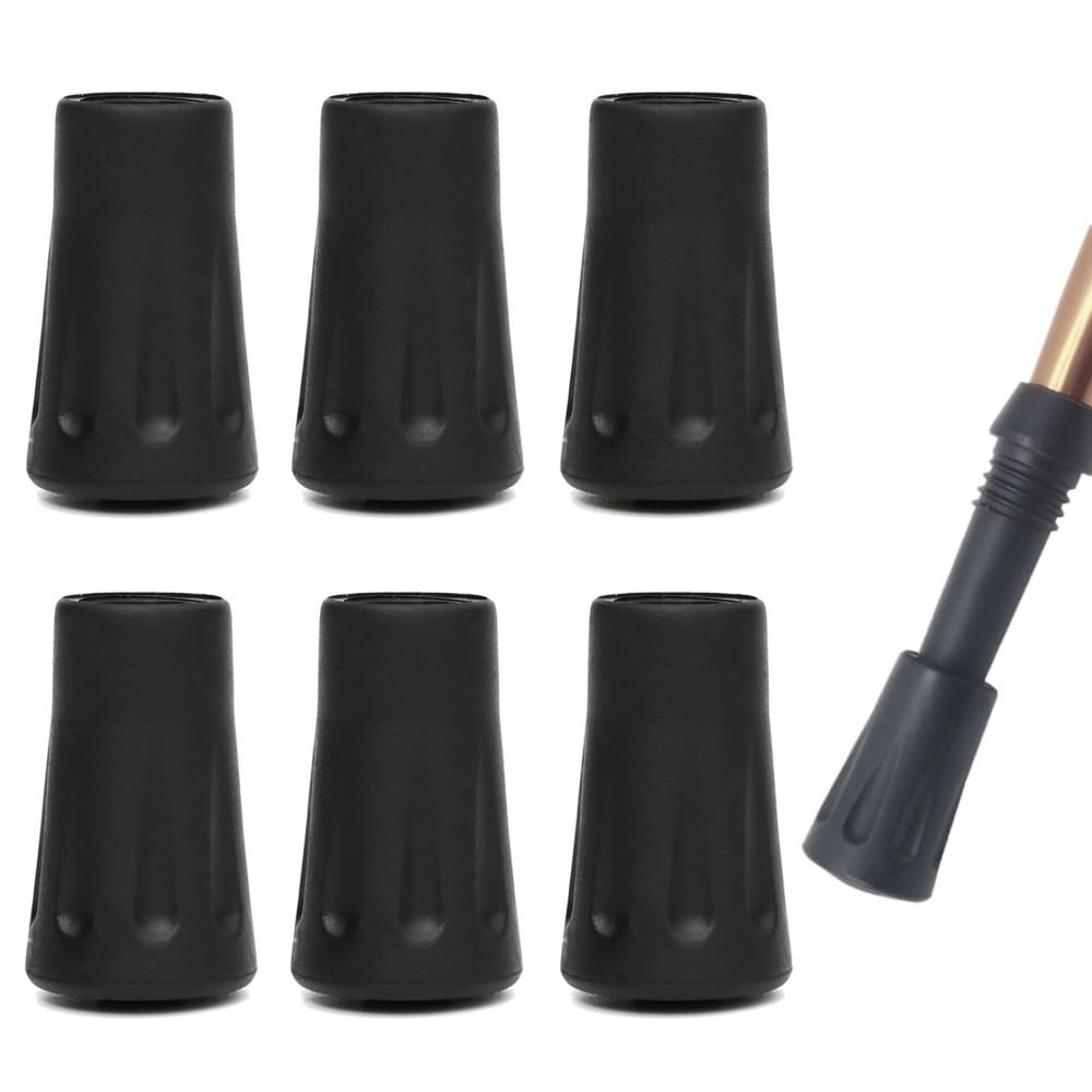 Rubber Buffer for Hiking Poles 6 Piece, Professional Walking Stick Attachment Set for Nordi…