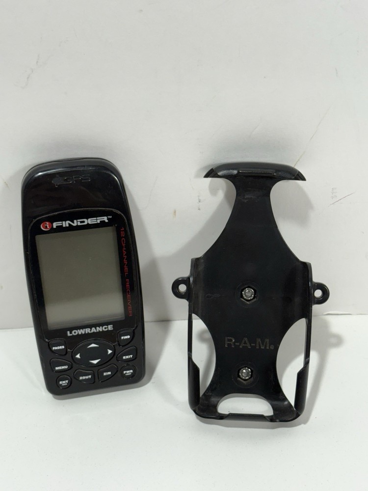 Lowrance handheld i Finder Gps 12 channel receiver With RAM Cradle Holder
