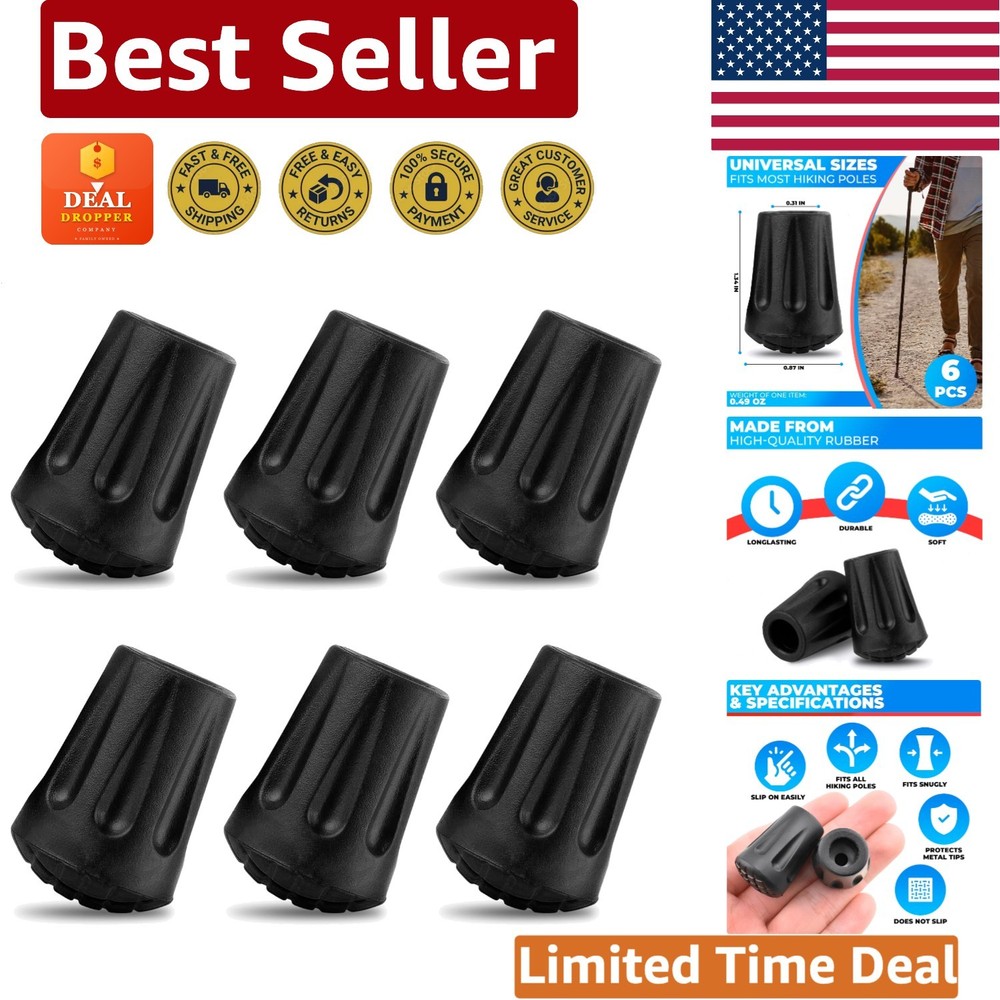 Essential 6 Pcs Grip Tips for Hiking Poles – Lightweight and Safe Replacement