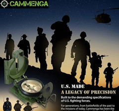 Cammenga CMMG Official US Military Tritium Lensatic Compass USA FREE SHIPPING
