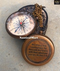 Brass Compass – “God My Lord Guide Me” Engraved, Handmade Personalized Gift f…