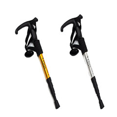 1 Pair Hiking Walking Sticks Trekking Poles Collapsible Lightweight Anti-Shock