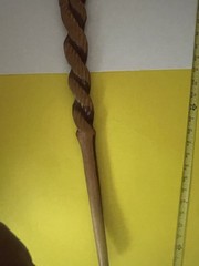 African Hand Carved Walking Stick 38 1/2 Inches Tall