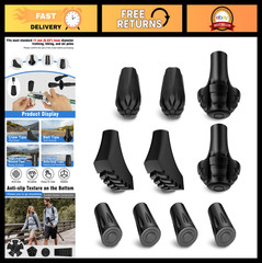 Replacement Rubber Tips for Trekking Poles & Walking Sticks – Anti-Slip Protecto