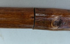 Wood Walking Stick with Whistle and Compass That Unscrews for Easy Transport