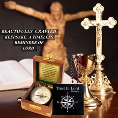Trust in The Lord with All Your Heart -Proverbs 3: 5-6 Quote Engraved Compass…