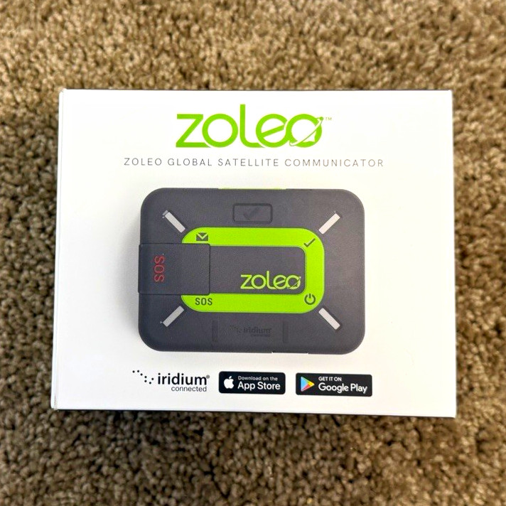 Zoleo Two-Way Satellite Communicator SOS GPS Bluetooth Gray/Green w/Box Cable