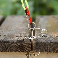 AYXSEE Outdoor Tent Pegs 11 x 3.3cm and 11 x 4.5cm Aluminum Stainless Steel Red