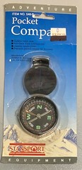 Vintage Stansport Pocket Size Compass Adventure Equipment #546-P Metal Case￼ New