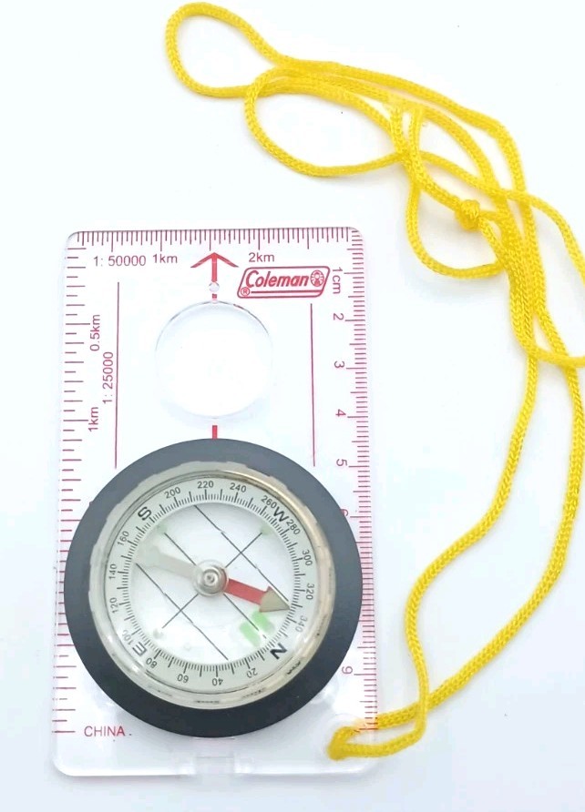 Coleman Compass with Magnifier Hikers Maps Scouts Backpacking Camping