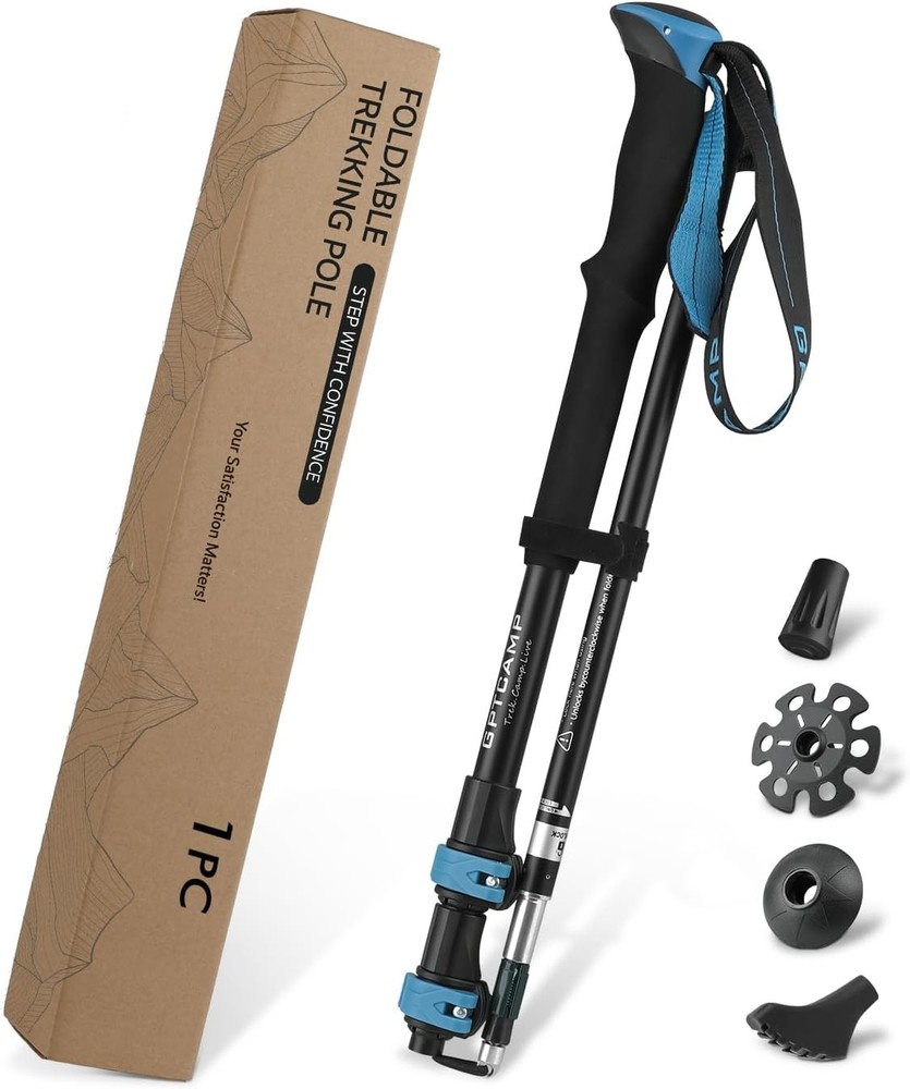 GPTCAMP Hiking Stick,1PC Trekking Pole Collapsible Hiking Pole,Lightweight Foldi