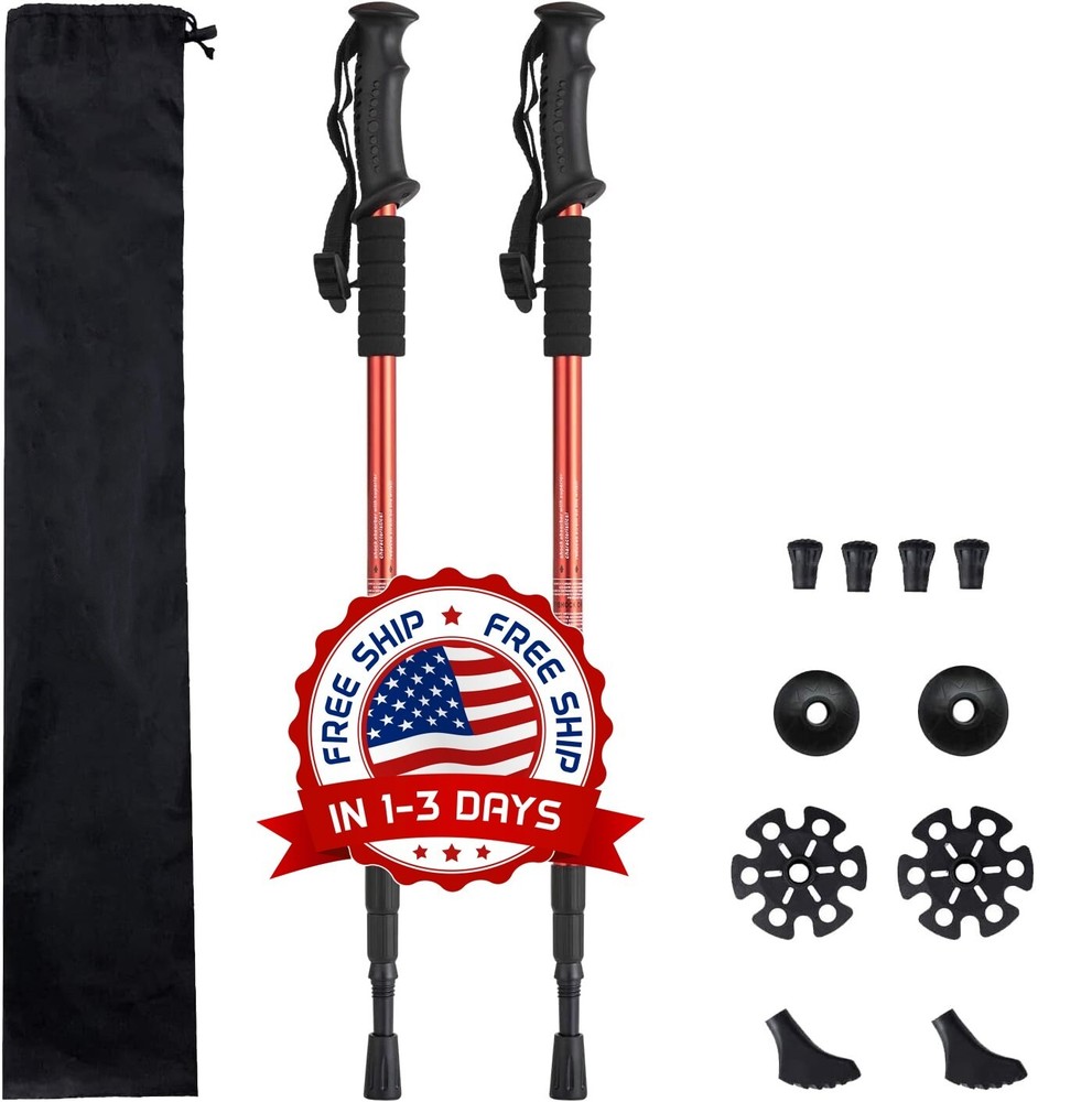 Bastones De Trekking Con Absorcion De Impactos Bastones Ajustables Para Cami…