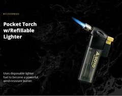 SOTO POCKET TORCH WITH REFILLABLE LIGHTER INSERT <1300°C OUTPUT #PT-14SBRFL
