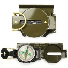 2026 NEW STYLE 3IN1 MILITARY HIKING CAMPING LENSATIC COMPASS LENS RULER OD Green