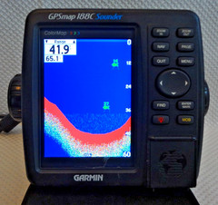GARMIN GPSMAP 188C SOUNDER MARINE GPS CHART PLOTTER FISHFINDER w/ MOUNT & COVER