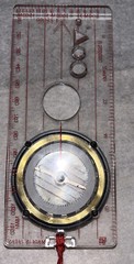 Vintage TC Baseplate Compass Made In Japan Adventurer Ruler Lanyard Hiking Camp