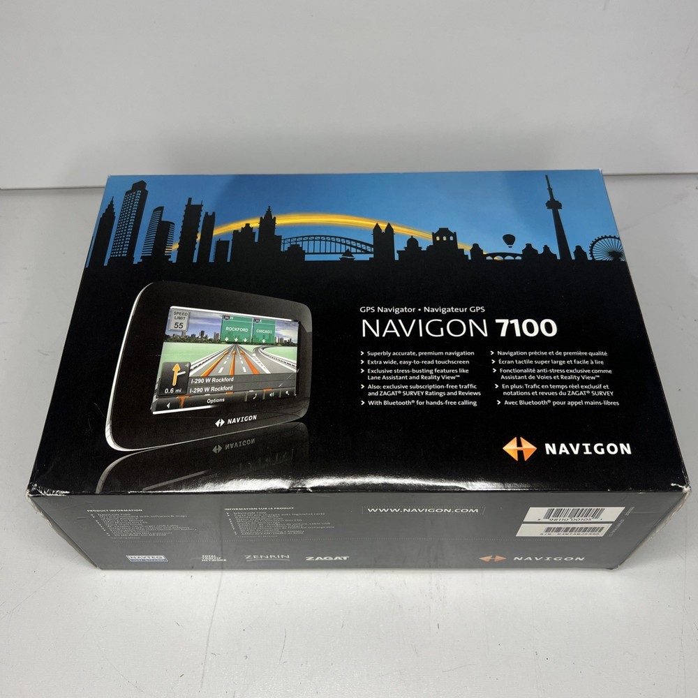 Navigon NVG 7100 Automotive Navigation Unit GPS W/ Case – With Cords