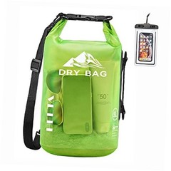 Waterproof Dry Bag for Men & Women – 5L//20L/30L/40L Roll Top 10L – Lemon Green