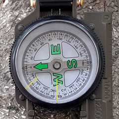 Multifunctional Military Compass, Amy Green, Waterproof and Shakeproof, Compass