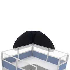 Black Indoor Sunshade for Desk 157 x 80 cm Rubber Fabric Light Blocking Design