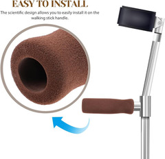 Crutch Handle Grips Non-Slip Cane Handle Wraps Ergonomic Comfortable Crutch Hand