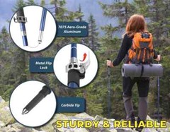 TREK-Z SE : FOLDABLE TREKKING HIKING POLES (2 Poles in Package)