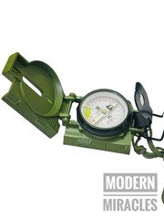 US Military Phosphorescent Lensatic Compass Olive Drab Waterproof with Pouch
