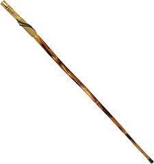 Survivor ries 55″ Hand Carved Wolf Hiking Stick, Weatherproof, Rope Wrapped, Met