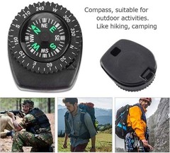 2Pcs Slip-On Watch Band Compass, Black Mini Watch Strap Button Compass, Remov…