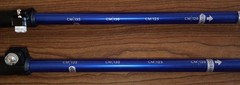 BISINNA Collapsible Trekking Hiking Poles- 2 Pack Folding Blue 115-135cm