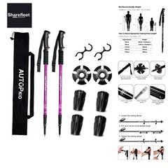 AUTOPkio Walking Poles Trekking Poles, Nordic Walking Poles Adjustable Aluminium…