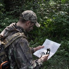 AOFAR AF-4074 Military Compass Lensatic Sighting-Multifunctional, Camouflage