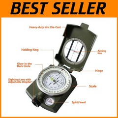 Multifunctional Military Compass – Waterproof and Shakeproof
