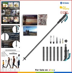 Tactical Walking Stick 15 in 1 Hiking Pole Adjustable 32-53 Inches Camping