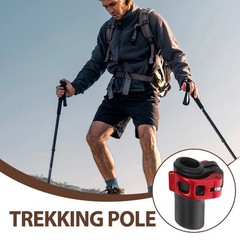 2Pcs Trekking Pole Clip Slipproof Antislip Aluminum Alloy Hiking Pole Accessory