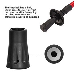 4 Pack Rubber Bumpers for Hiking Poles, 2 Pairs Walking Stick Rubber Tips, Nordic Wa…