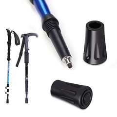 8Pcs Walking Stick Tips, Trekking Pole 1.5*0.9in Black