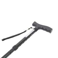 Folding Cane, 5-Level Adjustable Height, Walking Stick Lightweight Black