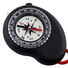 Skywalker 3-in-1 Compass with Built-in Flashlight and Lanyard (Black & Red)