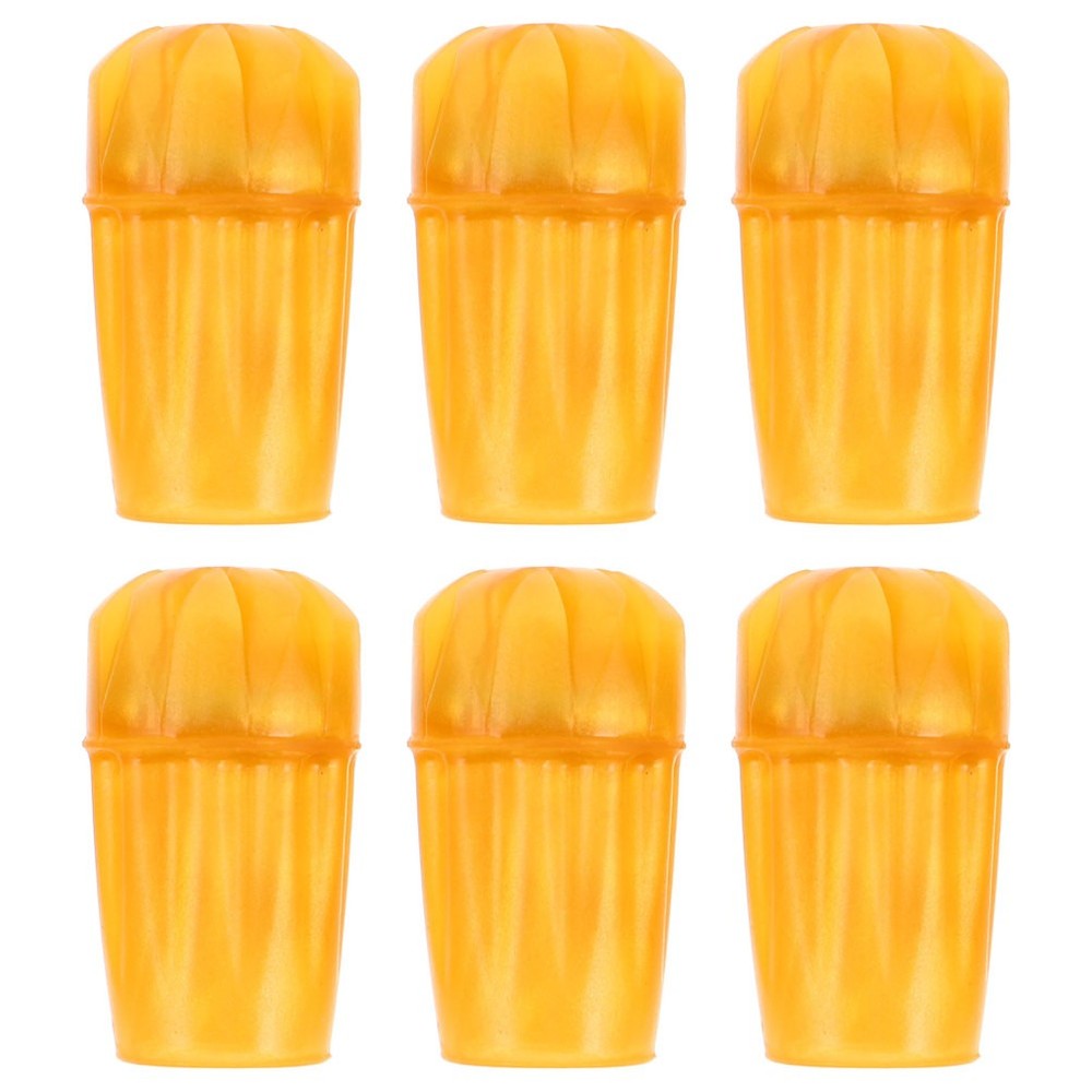 6Pcs Durable Rubber Cane Tips Replacement for Walking Canes Golden Non Slip