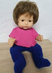 Play doll vinyl doll Götz 40 cm drinking and wet function collector Vintage