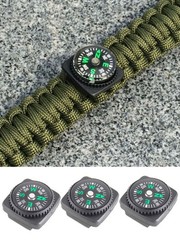 4pcs Mini Belt Buckle Compass for Hiking Camping Travel Survival Navigation Tool