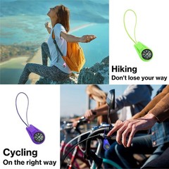 Mini Compass Keychain for Kids – Multi-Color Pocket Survival Compass for Hiking,