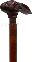 Vintage Designer Antique Rabbit Head Handle Victorian Wooden Walking Cane Sticks