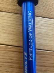 BAFX Products Telescoping Aluminum Trekking Poles Blue with Tips & Baskets