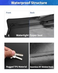 IPX8 Waterproof Document Bag: Submersible 1M / 30 Min for Business Travelers &