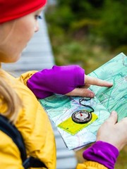6 Pieces Orienteering Compass Hiking Navigation Backpacking Compass Map Reading