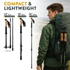 100% Carbon Fiber Trekking Poles by USA Brand – Ultra Strong Lightweight Coll…