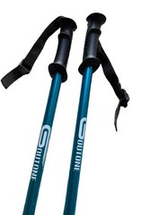 Set Of 2 VTG Outone Telescopic Twistlock Trekking Poles Rubber Handle Cyan Blue