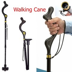 10 Level Walking Stick Adjustable Height Folding Posture Walking Cane for Adults